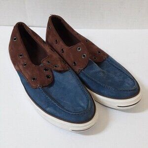 Converse  mens leather moccasin Slip-on 11 vacation office casual retro Y2K blue